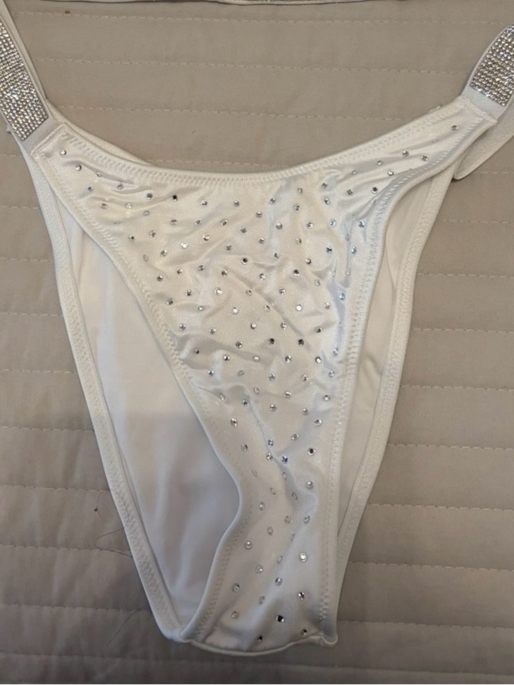 Victoria's Secret BRIDE White Rhinestone Accent Bikini Bottom